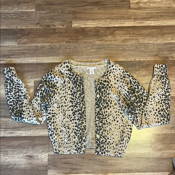 Sincerely Jules Leopard Print Cardigan - Black and Tan - Picture 1 of 5